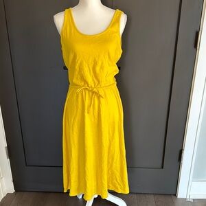 Style & Co Yellow Sleeveless Midi Dress Size M